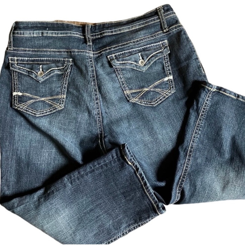 Dark Blue Women's Denim Jeans - Classic Back Pocket Design